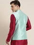 Men's Green Embroidered Ethnic Jacket